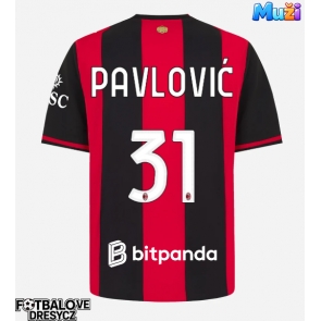AC Milan Strahinja Pavlovic #31 Domácí Dres 2026-27 Krátký Rukáv AC Milan Strahinja Pavlovic #31 Domácí Dres 2026-27 Krátký Rukáv